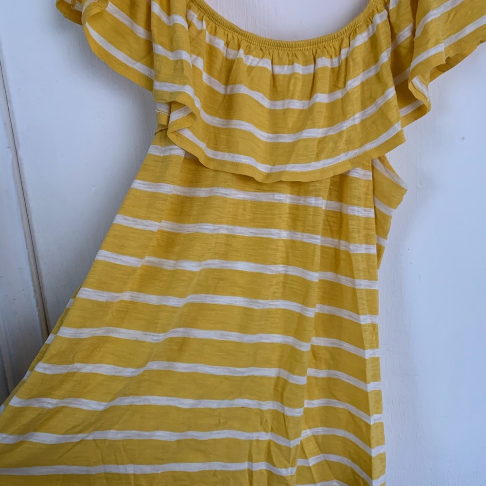 Striped off-shoulder top